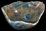 Carved, Blue Calcite Bowl - Argentina #63225-2